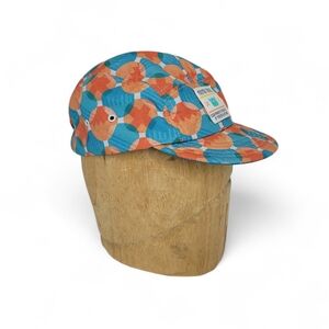 Mokuyobi Threads 5 Panel Hat Blue Orange Circle Print